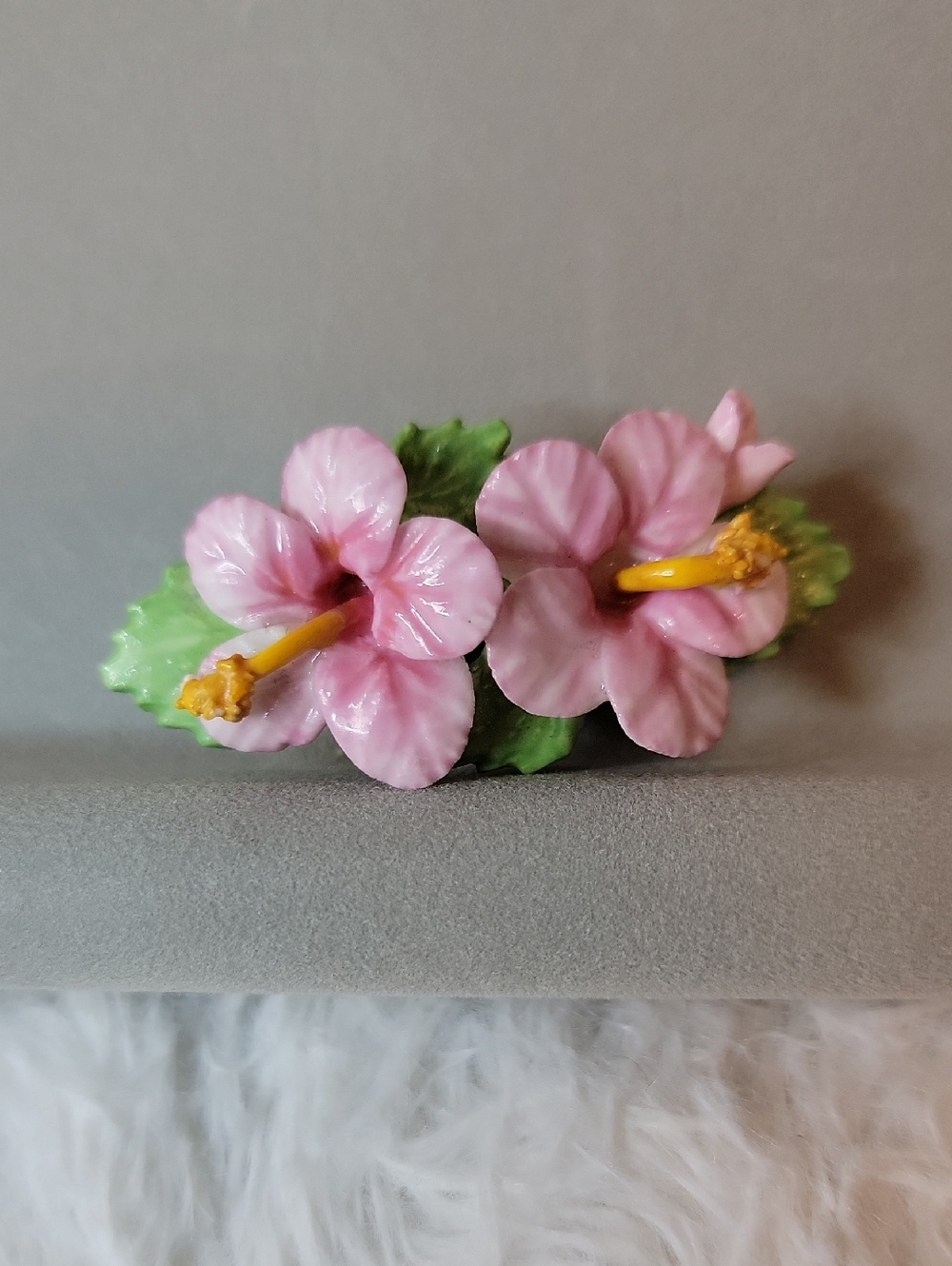 Denton Fine Bone Hibiscus Brooch